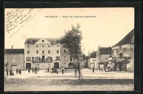 AK Puligny, Place de l`ancien Cimetière