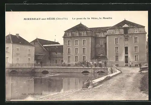 AK Mirebeau-sur-Bèze, Le pont de la Bèze, Le Moulin