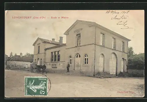 AK Longecourt, Ecole et Mairie
