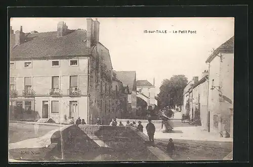 AK Is-sur-Tille, Le Petit Pont, Ortspartie mit Brücke