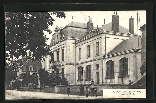 AK Pommard, Mairie, Ecole