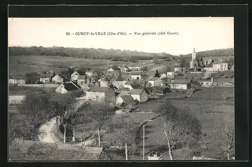 AK Gurgy-le-Ville, Vue générale, Côté Ouest