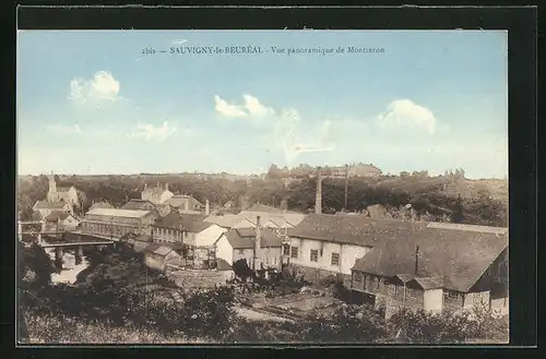 AK Sauvigny-le-Beuréal, Vue panoramique de Motnzeron