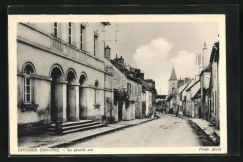 AK Époisses, La grande rue, Strassenpartie