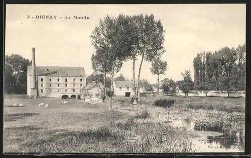 AK Diénay, Le Moulin, Mühle im Sonnenschein
