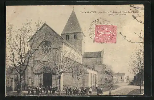 AK Tilchatel, Eglise et Rue de l`Eglise