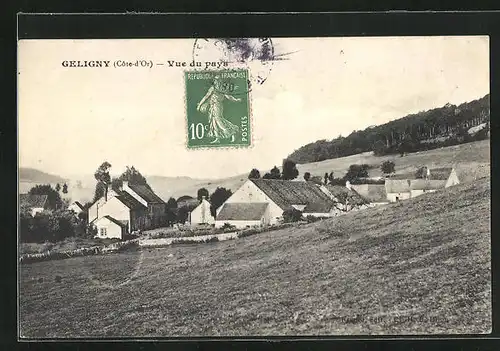 AK Geligny, Vue du pays