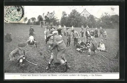 AK Crépey, Caisse des Écoles Laiques de Dijon, le Pelouse