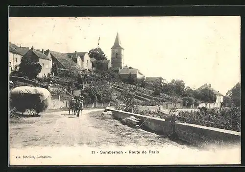 AK Sombernon, Route de Paris