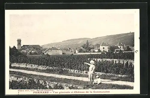 AK Pommard, Vue générale et Chateau de la Commaraine