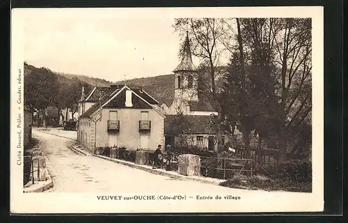 AK Veuvey-sur-Ouche, Entrèe du village