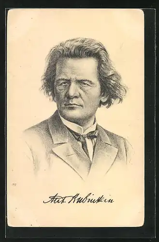 AK Anton Rubinstein, Portrait des Komponisten