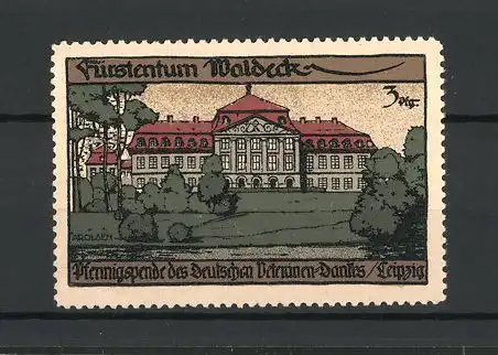 Reklamemarke Waldeck, Blick Schloss