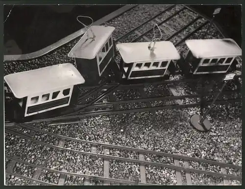 Fotografie Ansicht Wien, Modellbahn in der Strassenbahnschule