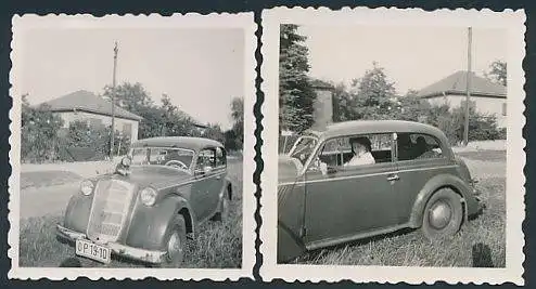 2 Fotografien Auto Opel, PKW mit Kennzeichen DP19-10