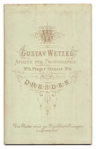 Fotografie Gustav Wetzel, Dresden, Portrait junger Mann im Anzug mit Fliege und Einstecktuch