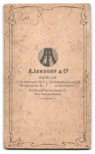 Fotografie A. Jandorf & Co., Berlin, Portrait zwei kleine Jungen in Matrosenanzügen