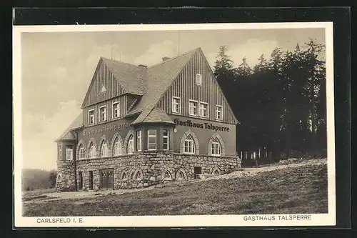 AK Carlsfeld i.E., Gasthaus Talsperre