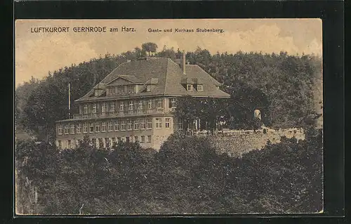 AK Gernrode am Harz, Kur- und Gasthaus Stubenberg