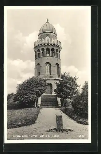 AK Bergen / Rügen, Arndt-Turm a. d. Rugard