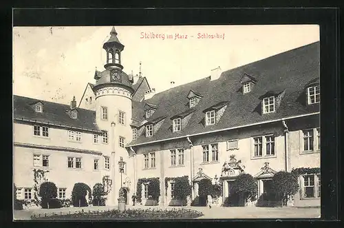 AK Stolberg /Harz, Blick in den Schlosshof
