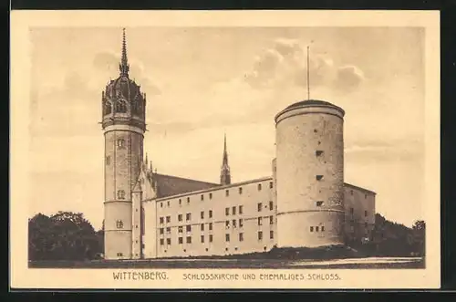 AK Wittenberg, Schlosskirche und ehemaliges Schloss