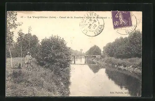 AK La Verpilliere, Canal de la Bourbe, Pont de Maldtrait