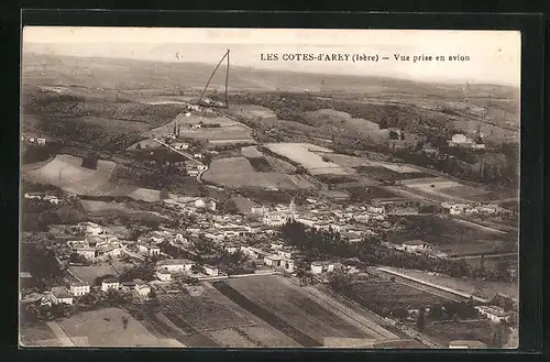 AK Les Cotes-d`Arey, Vue prise en avion