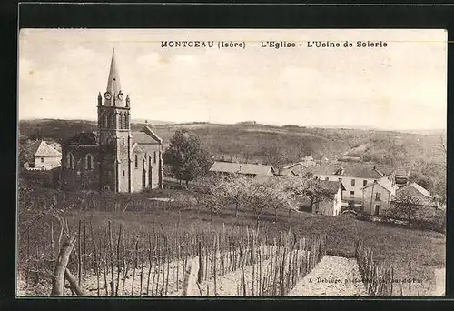 AK Montceau, L`Eglise, l`Usine de Soierie