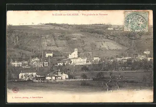 AK St-Clair-sur-Galaure, Vue générale de Pérouzet