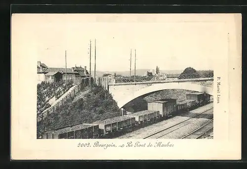 Präge-AK Bourgoin, Le Pont de Maubec