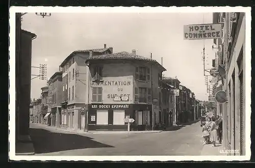 AK Le Peage de Roussillon, Carrefour route nat. et rue Condrieu, Hotel du Commerce