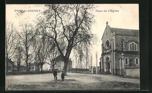 AK Pont-de-Chéruy, Place de L`Eglise