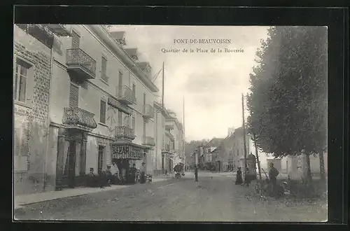 AK Pont-de-Beauvoisin, Quartier de la Place de la Bouverie