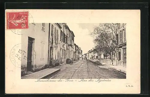 AK Barcelonne-du-Gers, Rue des Pyrénées