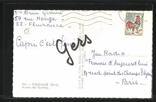 AK Fleurance, Avenue des Pyrénées