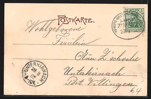 AK Neustadt i. Schw., Ortsansicht von einer Anhöhe