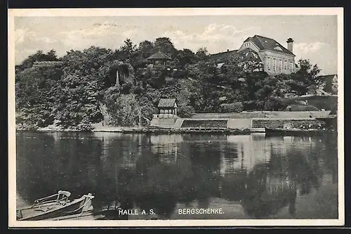 AK Halle / Saale, Gasthaus Bergschenke