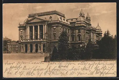 AK Schwerin, Hoftheater bei Sonnenschein