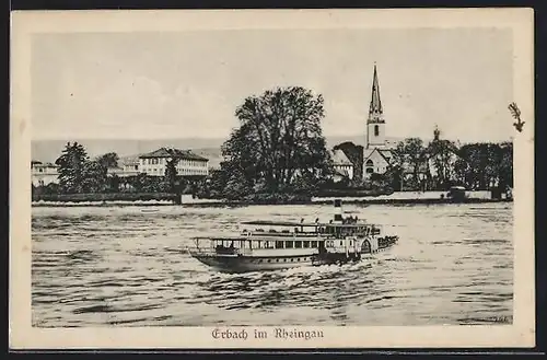 AK Erbach, Teilansicht mit Kirche