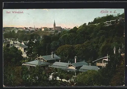 AK Halle a. S., Bad Wittekind mit angrenzendem Wald