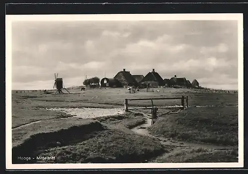 AK Hooge, Mitteltritt mit Windmühle