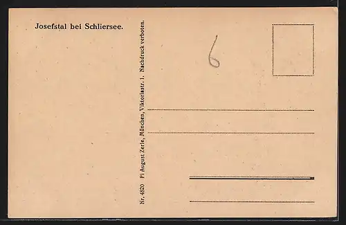 AK Josefstal, Teilansicht mit Blick ins Land