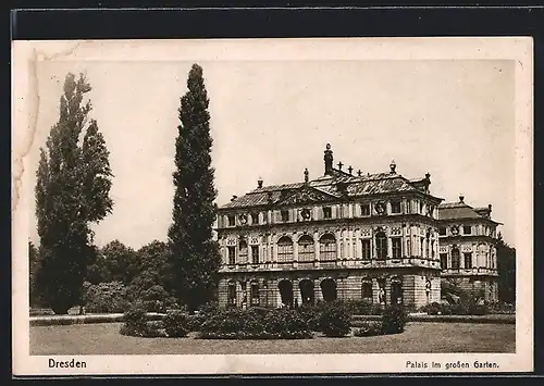 AK Dresden, Palais im grossen Garten