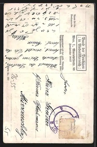 Künstler-AK F. Gareis: Mann mit Gitarre