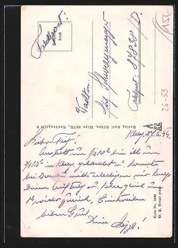 Künstler-AK W. Braun: Frau sitzt auf einer Blumenwiese