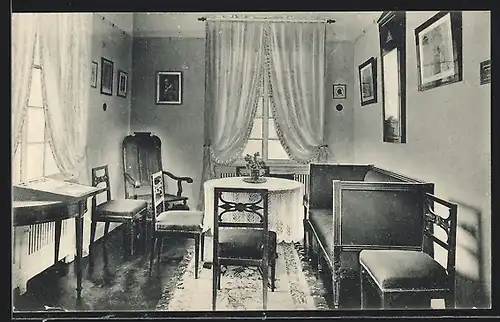 AK Marbach, Schillerzimmer im Schillermuseum