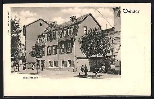 AK Weimar, Schillerhaus im Sonnenschein