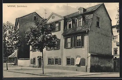 AK Weimar, Schillerhaus im Sonnenschein