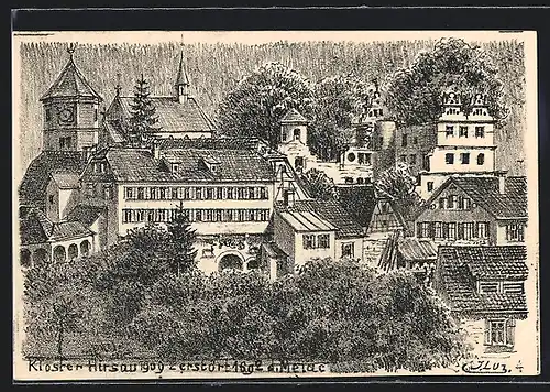 Künstler-AK Hirsau, Kloster Hirsau